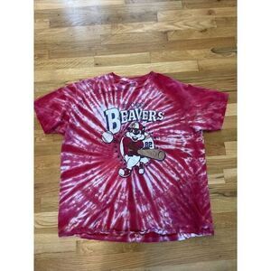 Buc-ees Tie‎ Dye T-Shirt Mens XL  Baseball Beaver Mascot Graphic Texas